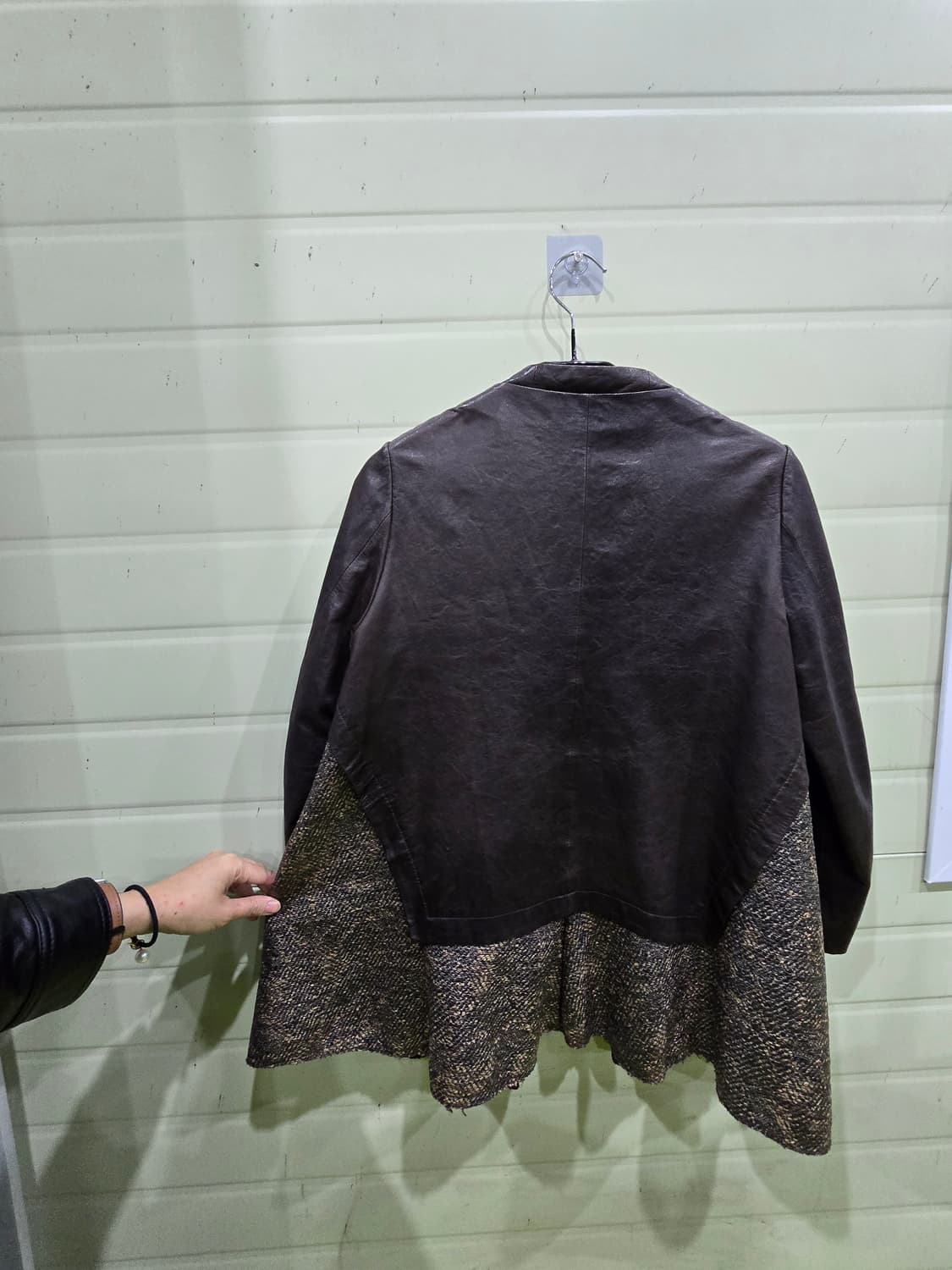 가죽과 패브릭이 믹스된 유니크한 자켓 66 상품이미지7