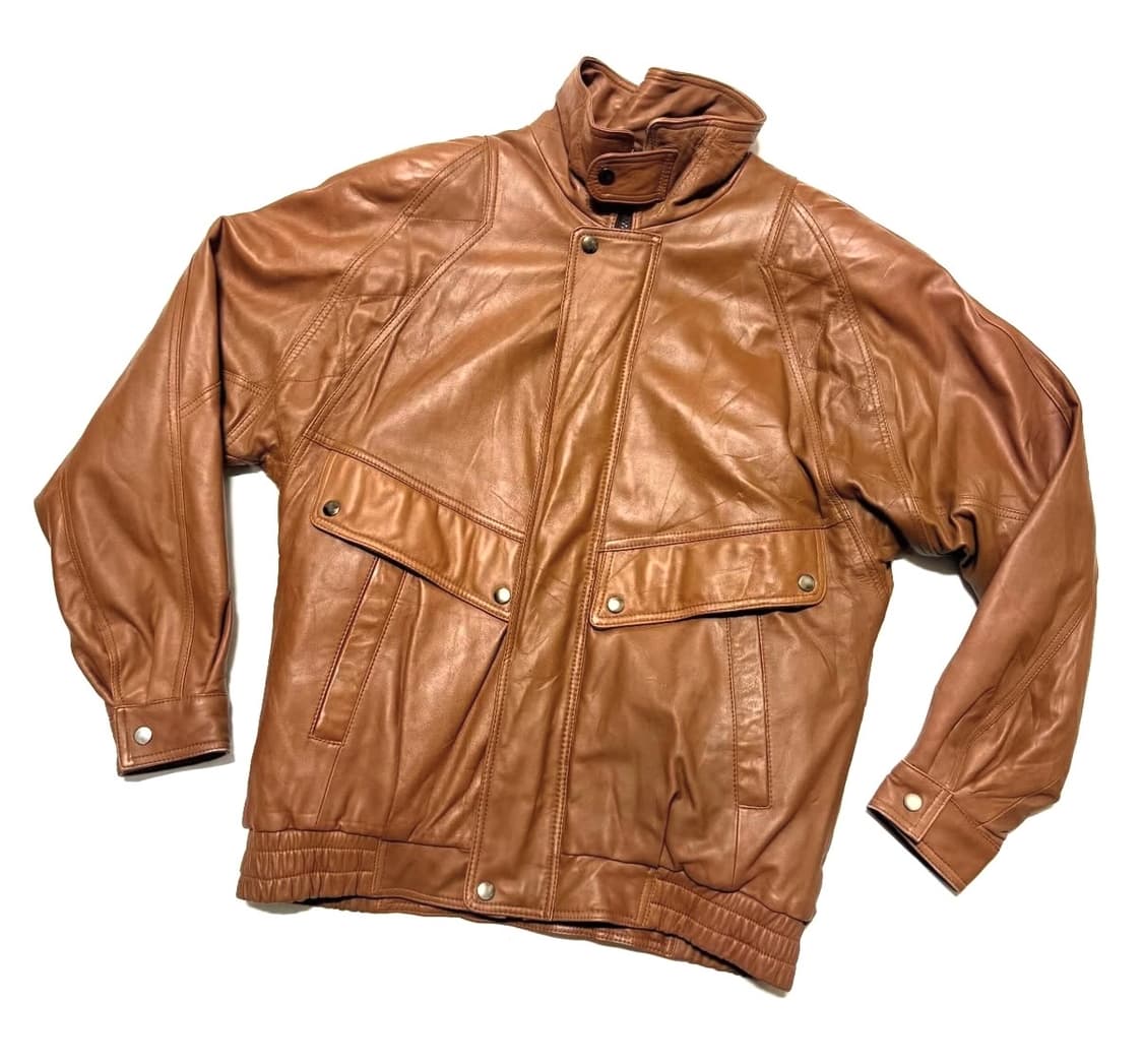 PAFDA - 레더 봄버 자켓 상품이미지1