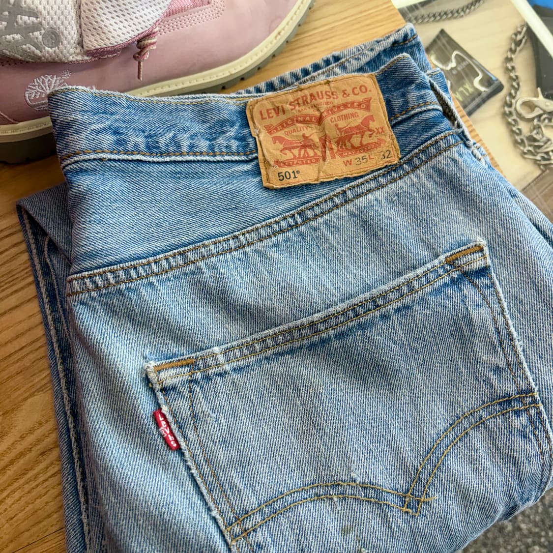 리바이스 501 연청 스트레이트 데님 (35) 상품이미지1