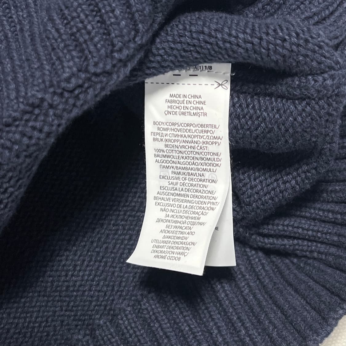 XL 폴로랄프로렌 네이비 니트 집업 상품이미지5