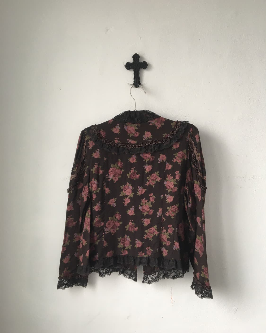 Lace point flower pattern blouse 상품이미지3