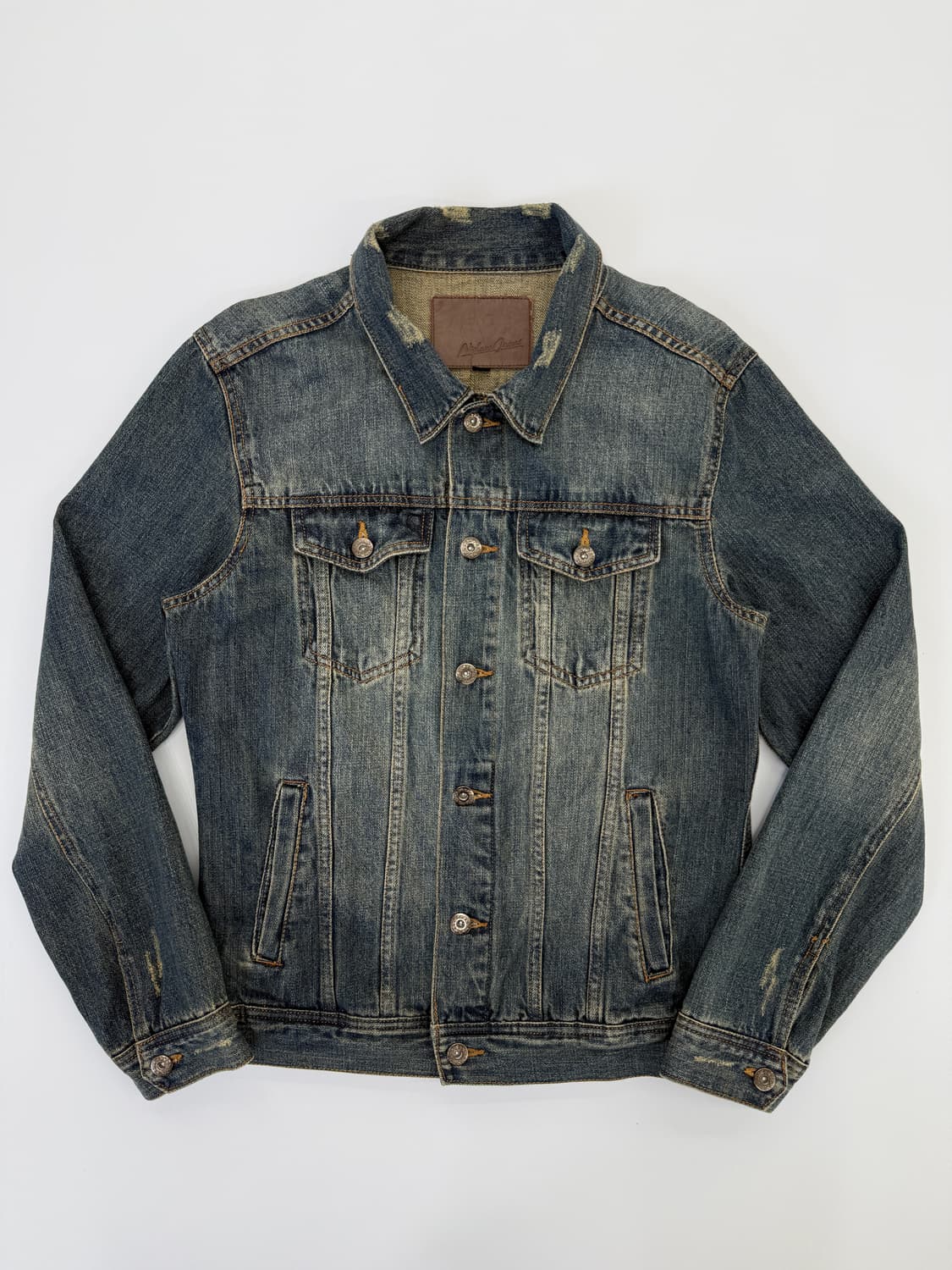 Nylaus jeans 빈티지 워싱 데님 자켓 상품이미지1