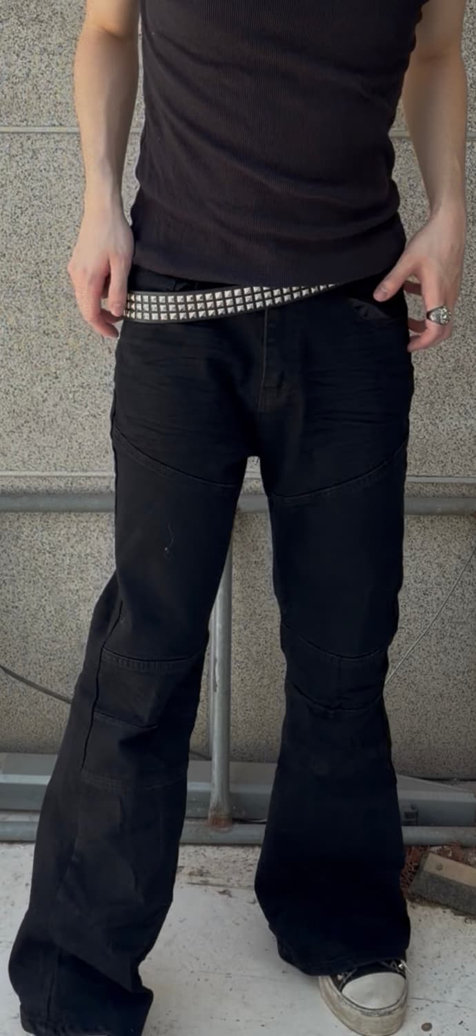 Opium Aesthetic Black Flared Denim Pants 상품이미지1