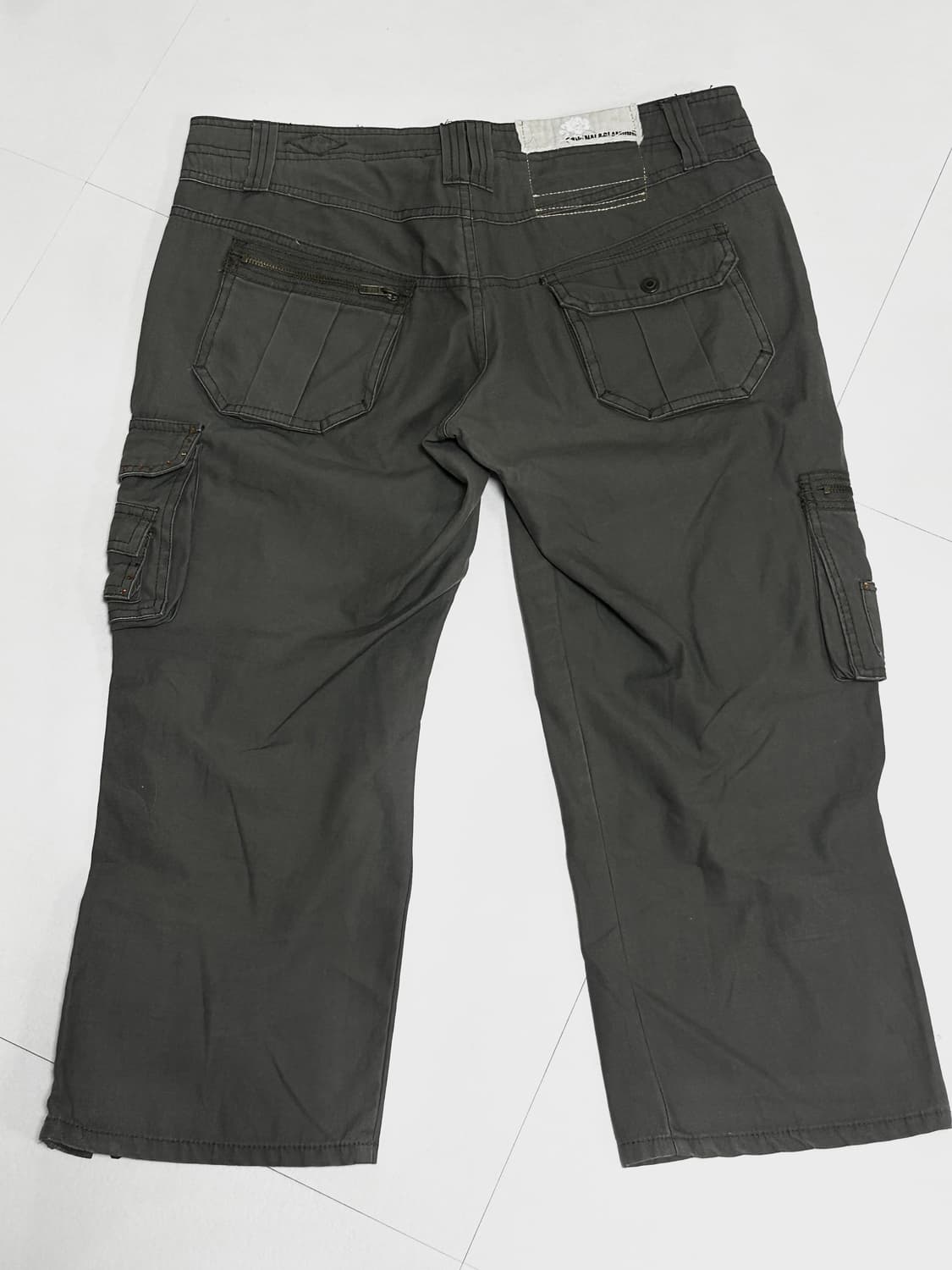 빈티지 y2k  갸루 펑크 7부카모그레이 팬츠 상품이미지5