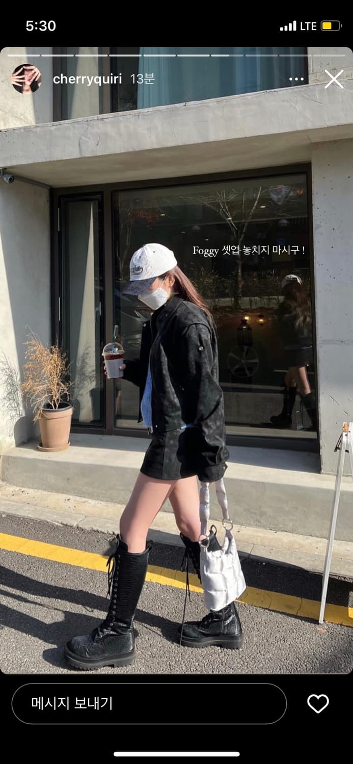 라뇨 체리퀴리 포기 점퍼 & 포기 미니 스커트 set 상품이미지1