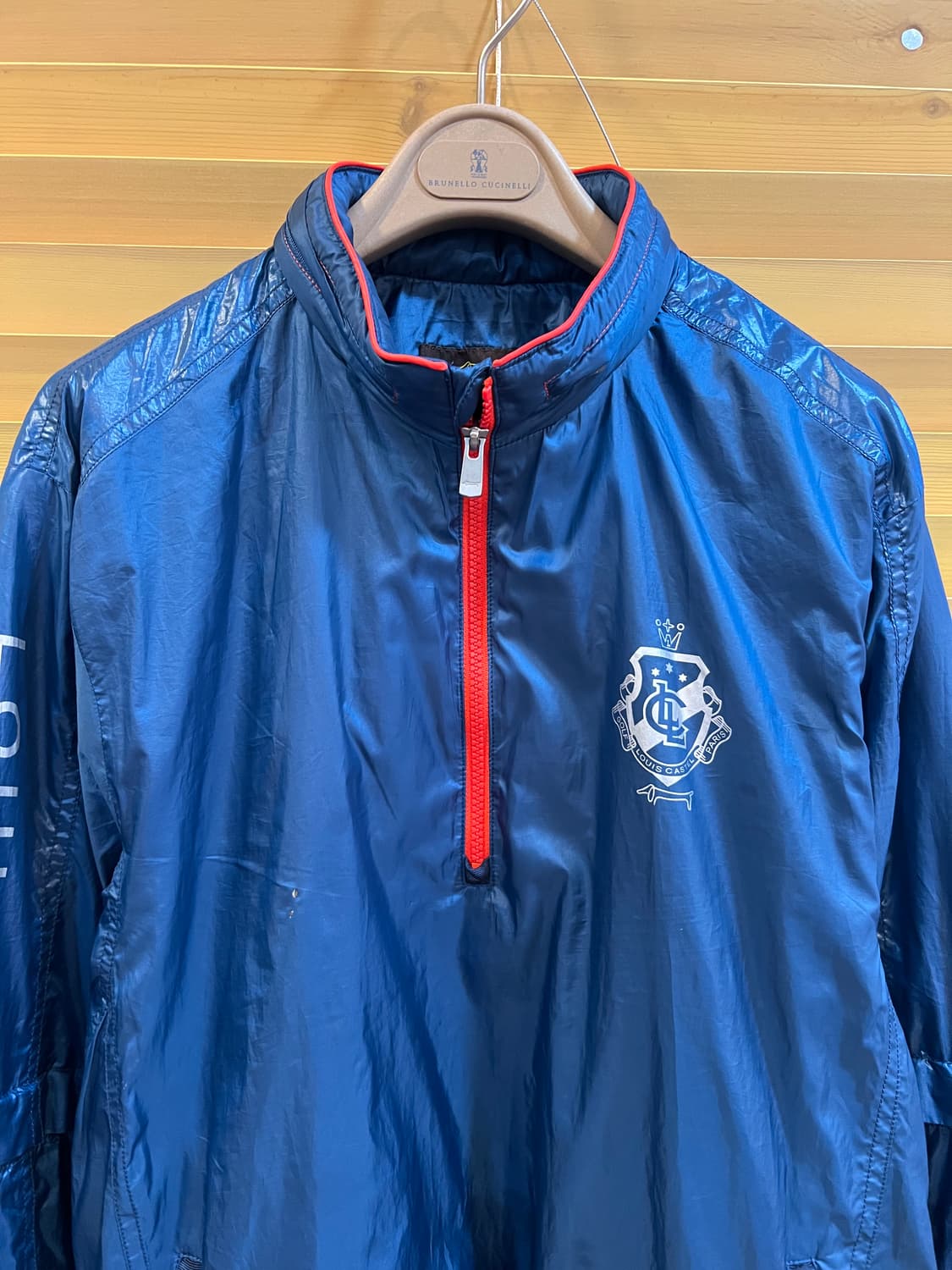 루이까스텔 남성 네이비 아노락바람막이 반집업티셔츠 상품이미지1