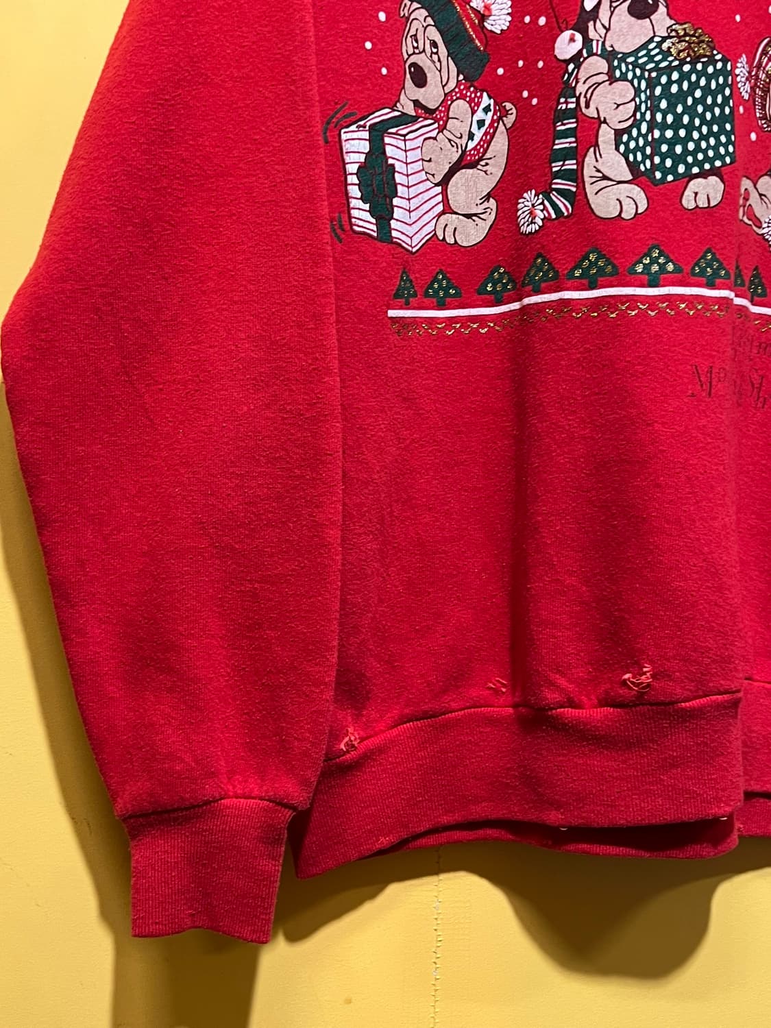 90s [여성L] USA 저지스 크리스마스 빈티지 맨투맨 상품이미지4