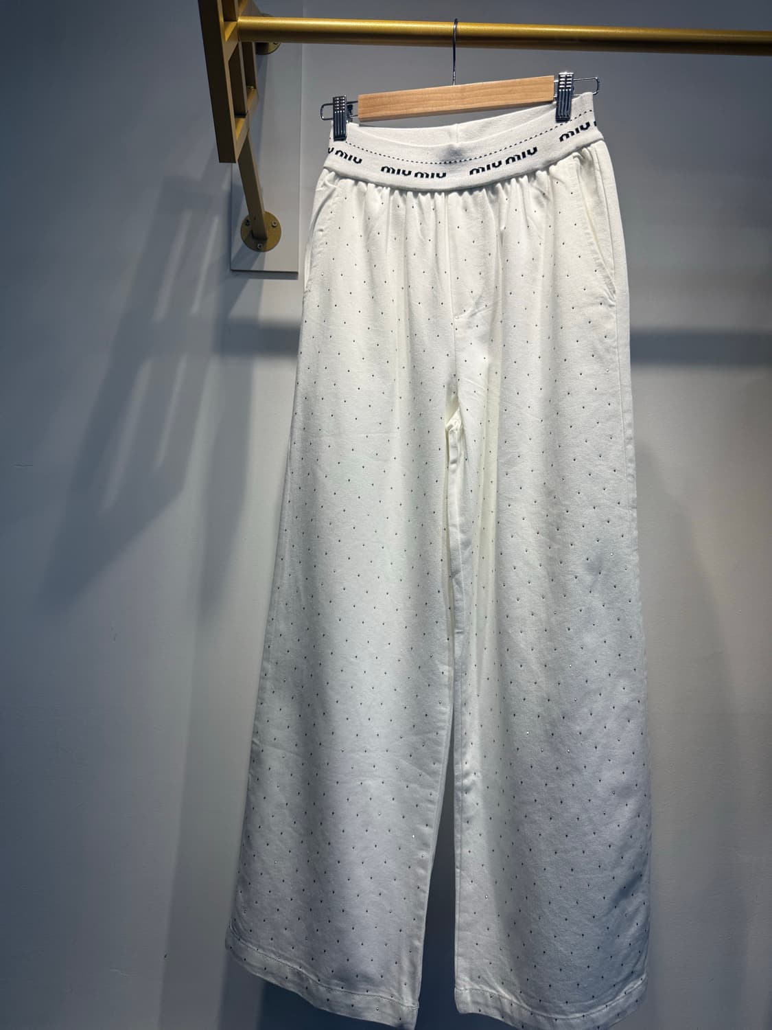 화이트 도트 큐빅 얇은 청바지 상품이미지2