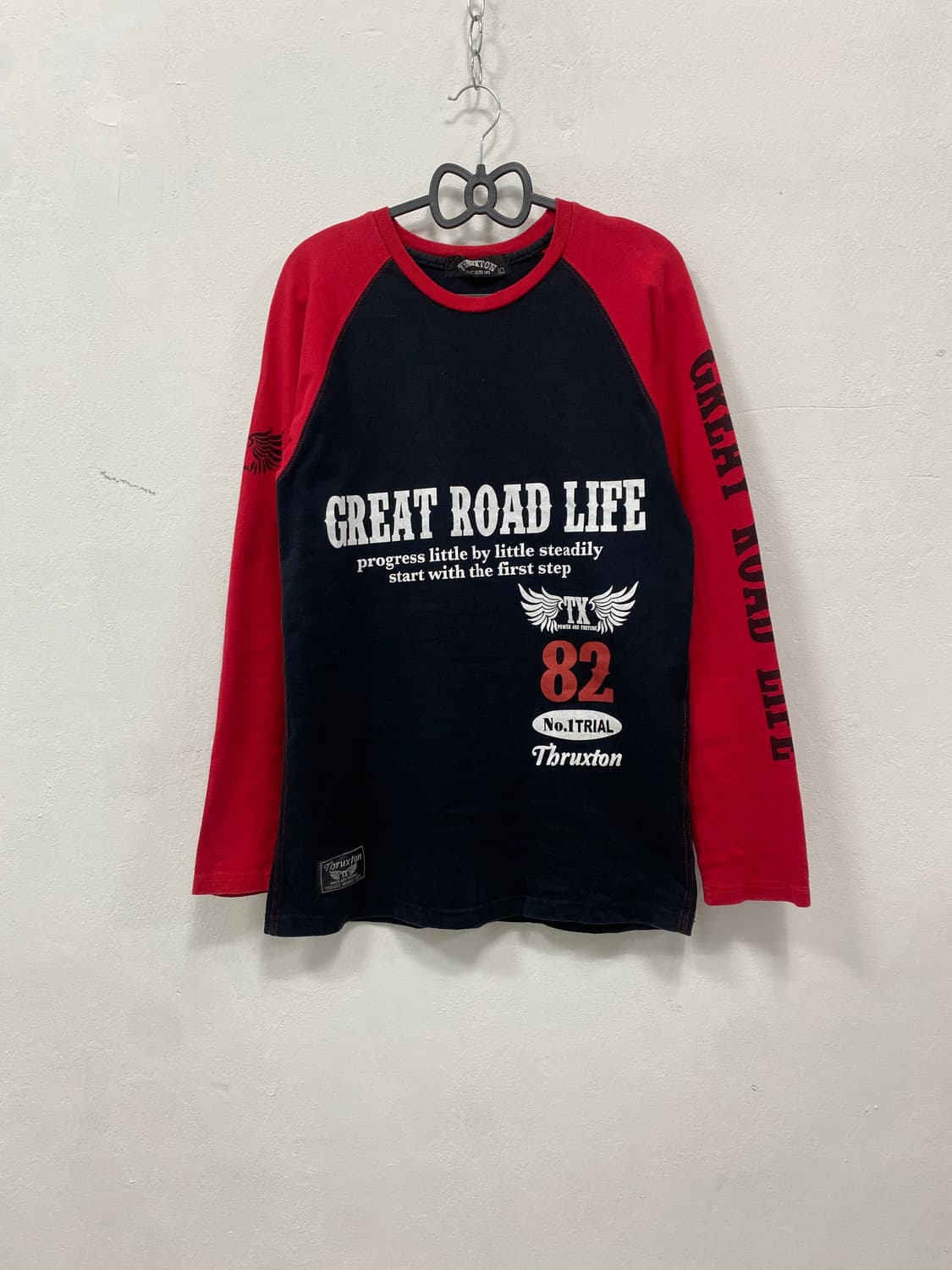 [THRUXTON] 펑크 y2k 날개 배색 롱슬리브 상품이미지5