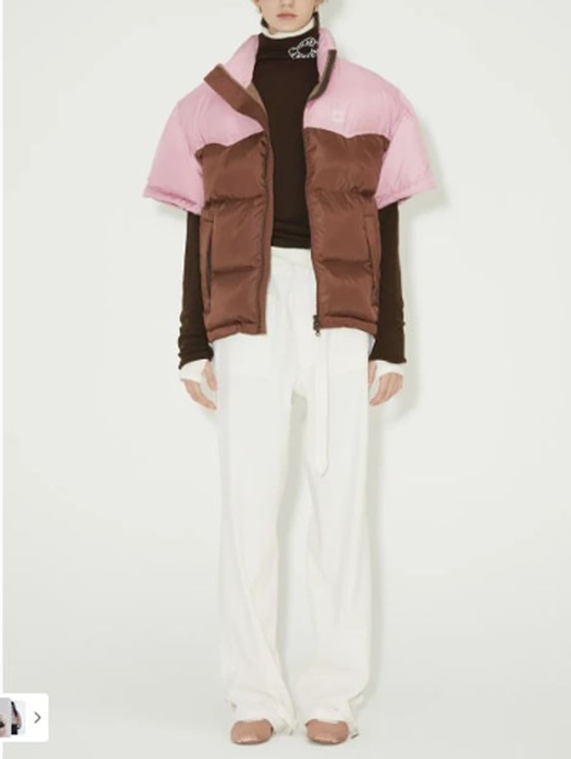 노앙 NOHANT 테온셀 반팔 푸퍼 패딩 PN5891 상품이미지2