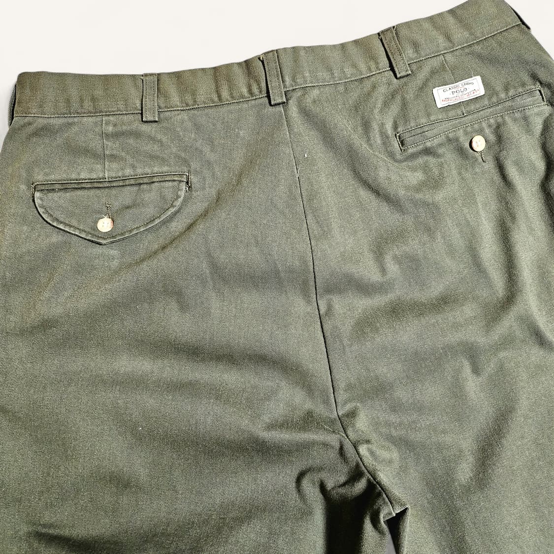 [35][폴로 랄프로렌] 90's 하몬드 투플리츠 클래식 치노팬츠 상품이미지5