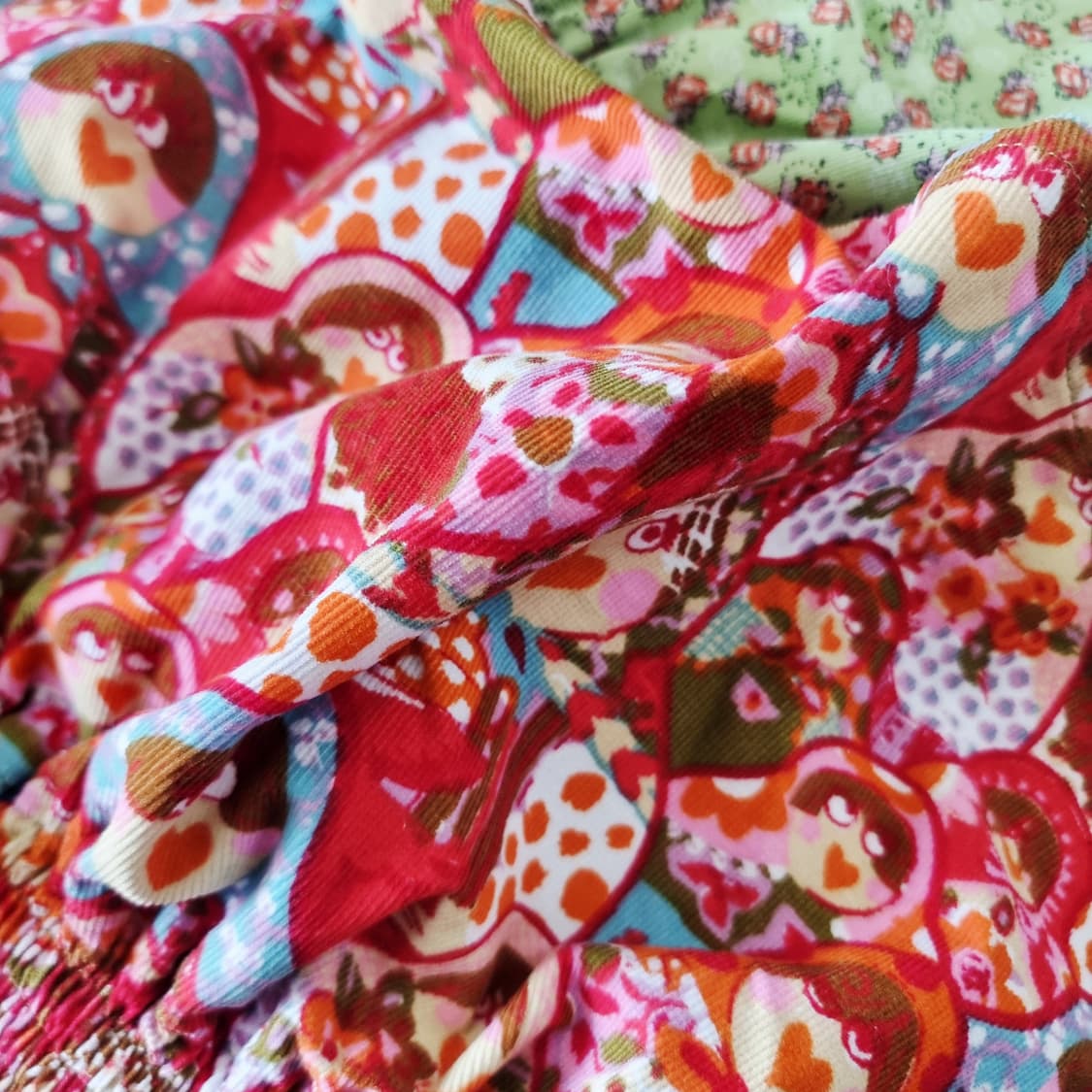 오일릴리 Oilily 코듀로이 플라워 캉캉 스커트 밴딩 치마 / 상태완벽 상품이미지5