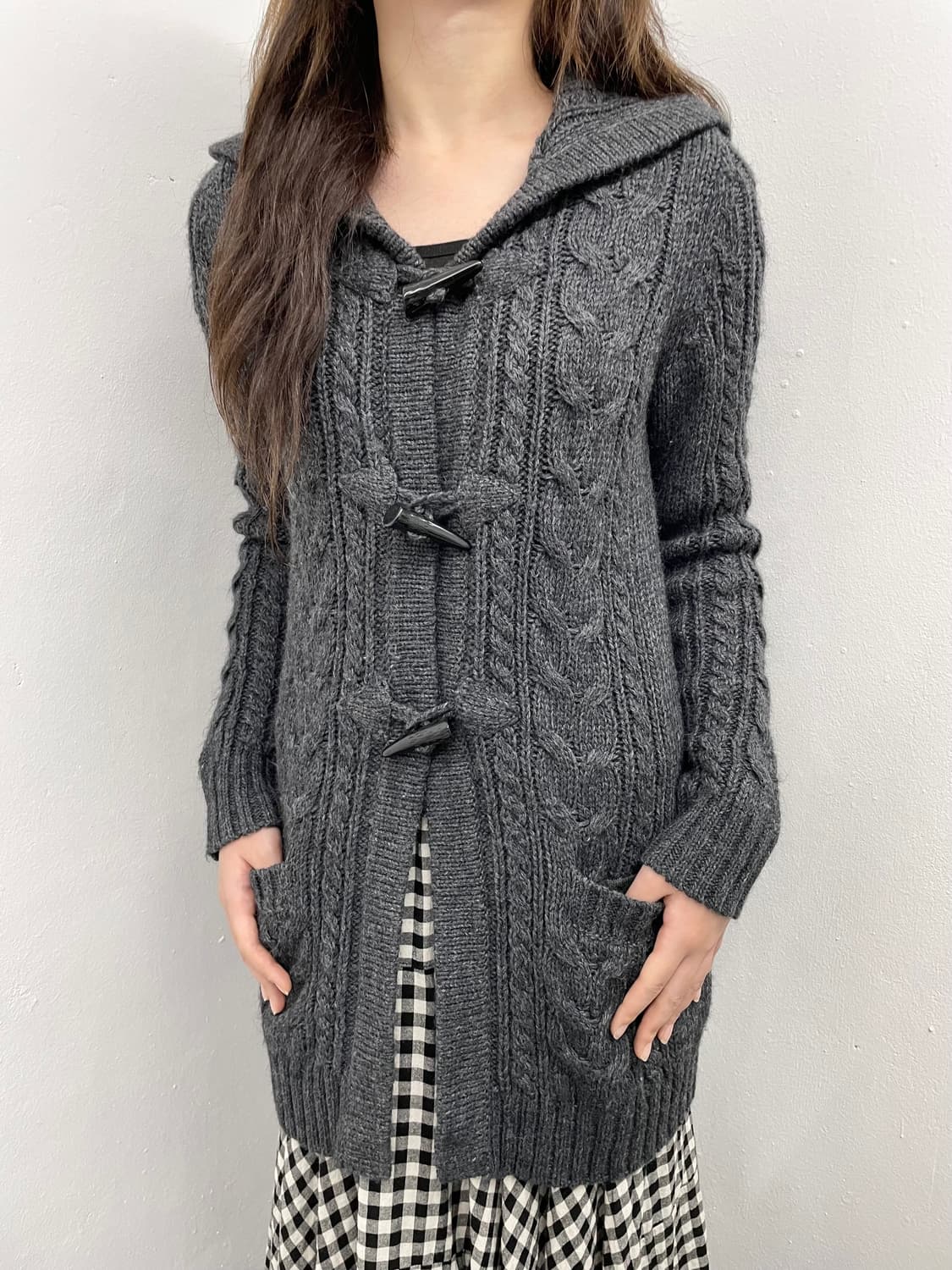 꽈배기 떡볶이 후드 가디건 상품이미지1