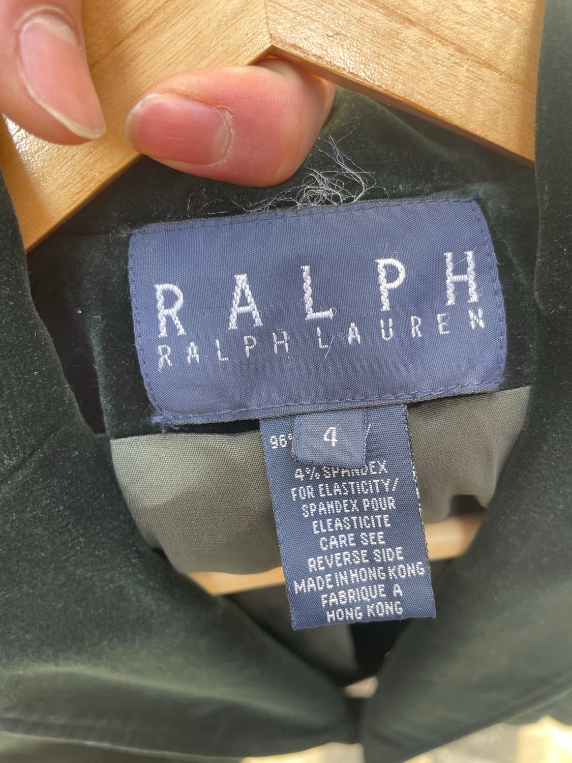 랄프로렌 벨벳 테일러드 블레이저 (다크그린) 상품이미지6