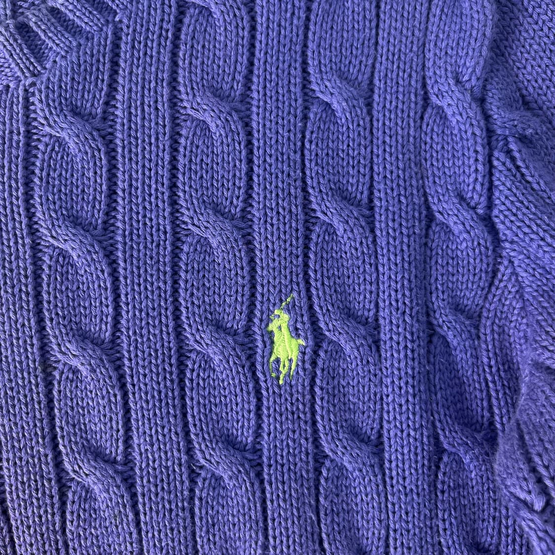 W 90 폴로랄프로렌 라벤더 퍼플 꽈배기 니트 상품이미지3