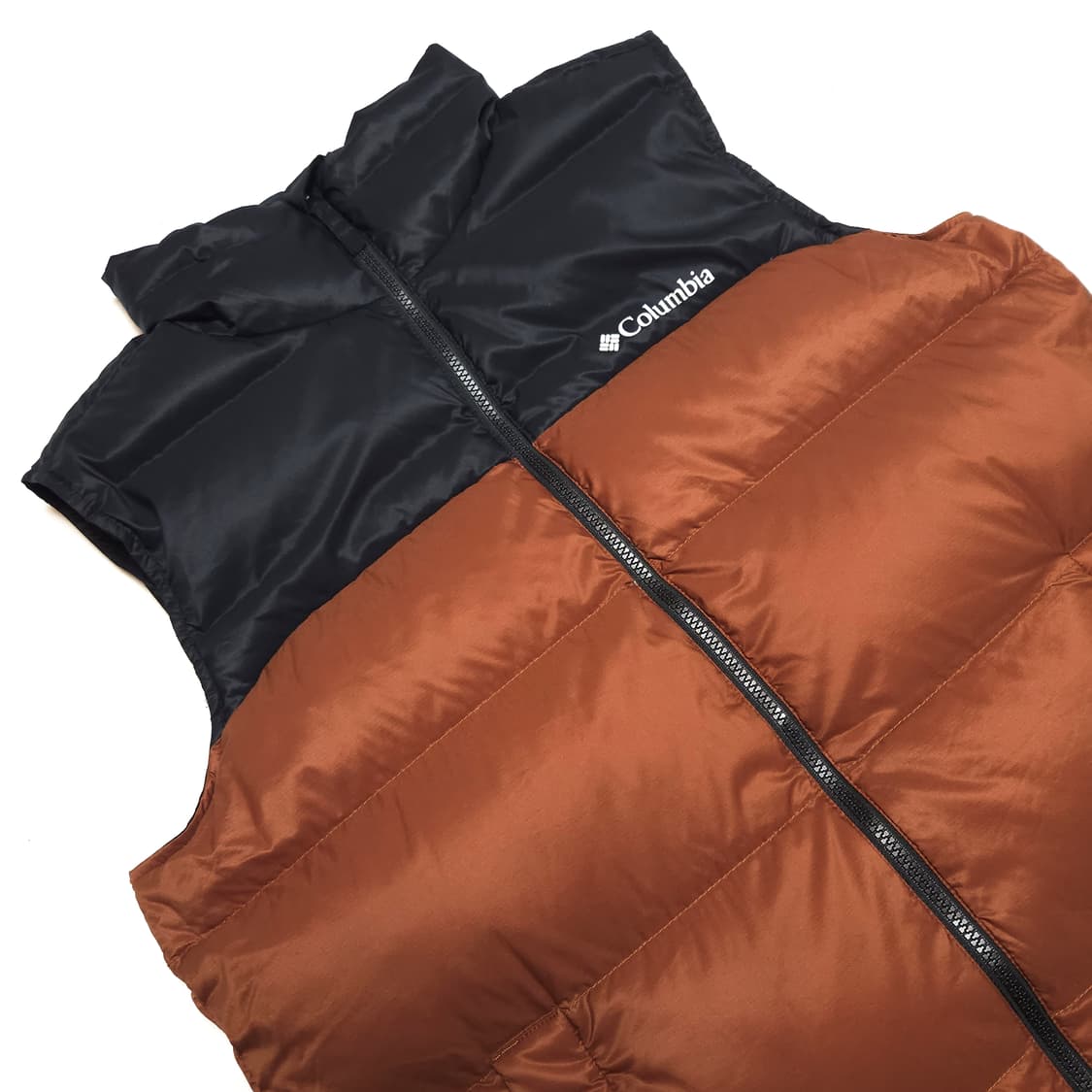 컬럼비아 옴니히트 구스다운 패딩 베스트 조끼 브라운오렌지 상품이미지4