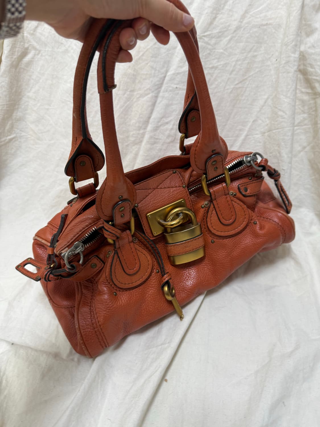 끌로에 패딩턴백 오렌지 브라운 상품이미지1