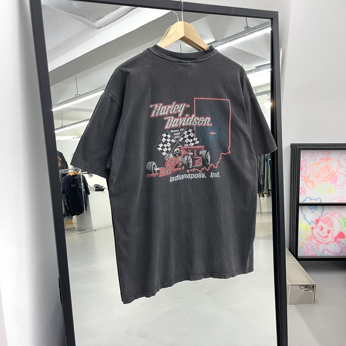 할리데이비슨 90s 하드 페이딩 레이서 빈티지 반팔 티셔츠 상품이미지6