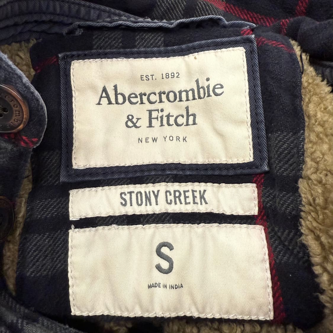 아베크롬비 체크 양털 안감 셔츠  상품이미지5