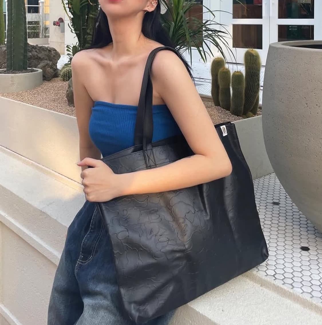 베이프 레더 토트백 숄더백 상품이미지3