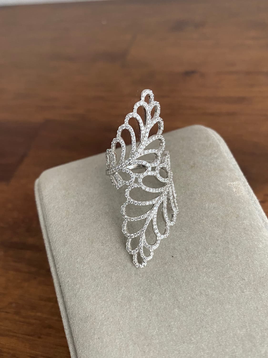 나뭇잎 모티브 실버 반지(925) 상품이미지1