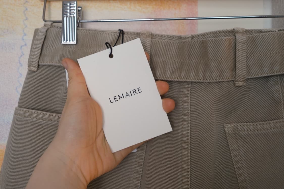 [새상품]르메르 벨티드 트위스티드 밴츠 xxs 베이지 컬러  젠테스토어에 상품이미지4