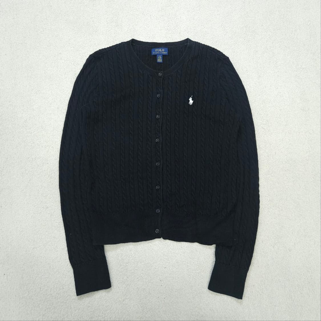 폴로 랄프 로렌 케이블 가디건 L12-14 블랙 상품이미지1