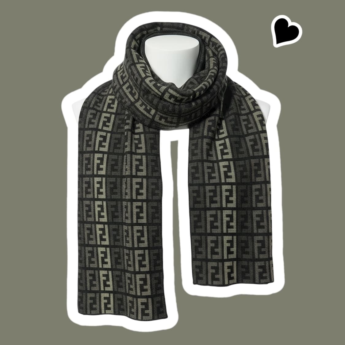 정품 펜디 카키 쥬카 머플러 상품이미지1