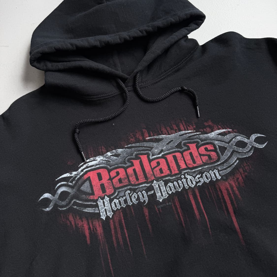 할리데이비슨 배드랜드스 트라이벌 펑크 후드티 블랙 상품이미지4