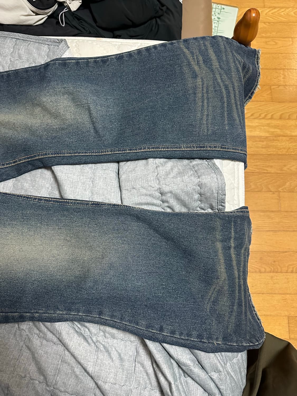 Esc studio wrinkled 데님 부츠컷 플레어 팬츠 상품이미지6