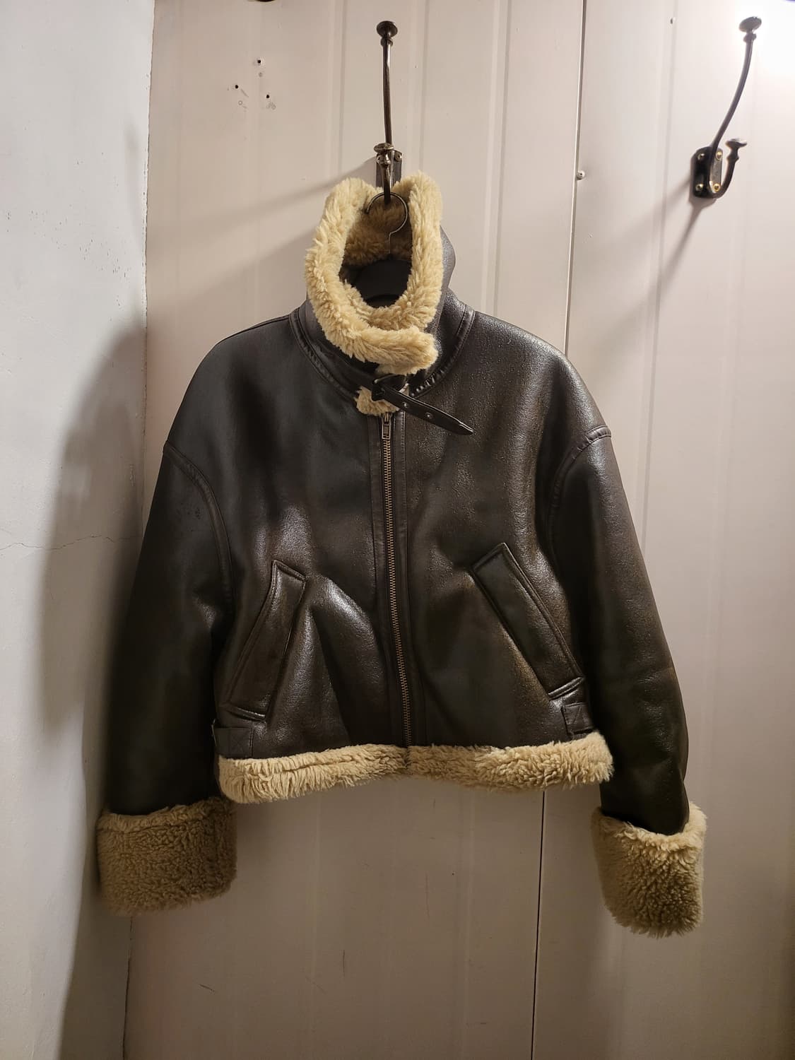 자라 브라운 무스탕 자켓 상품이미지1