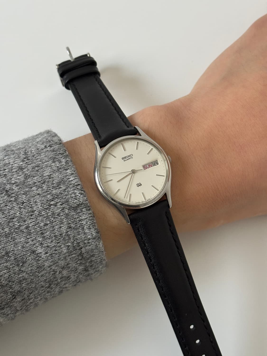 1980s SQ White Dial Silver Quartz 상품이미지8