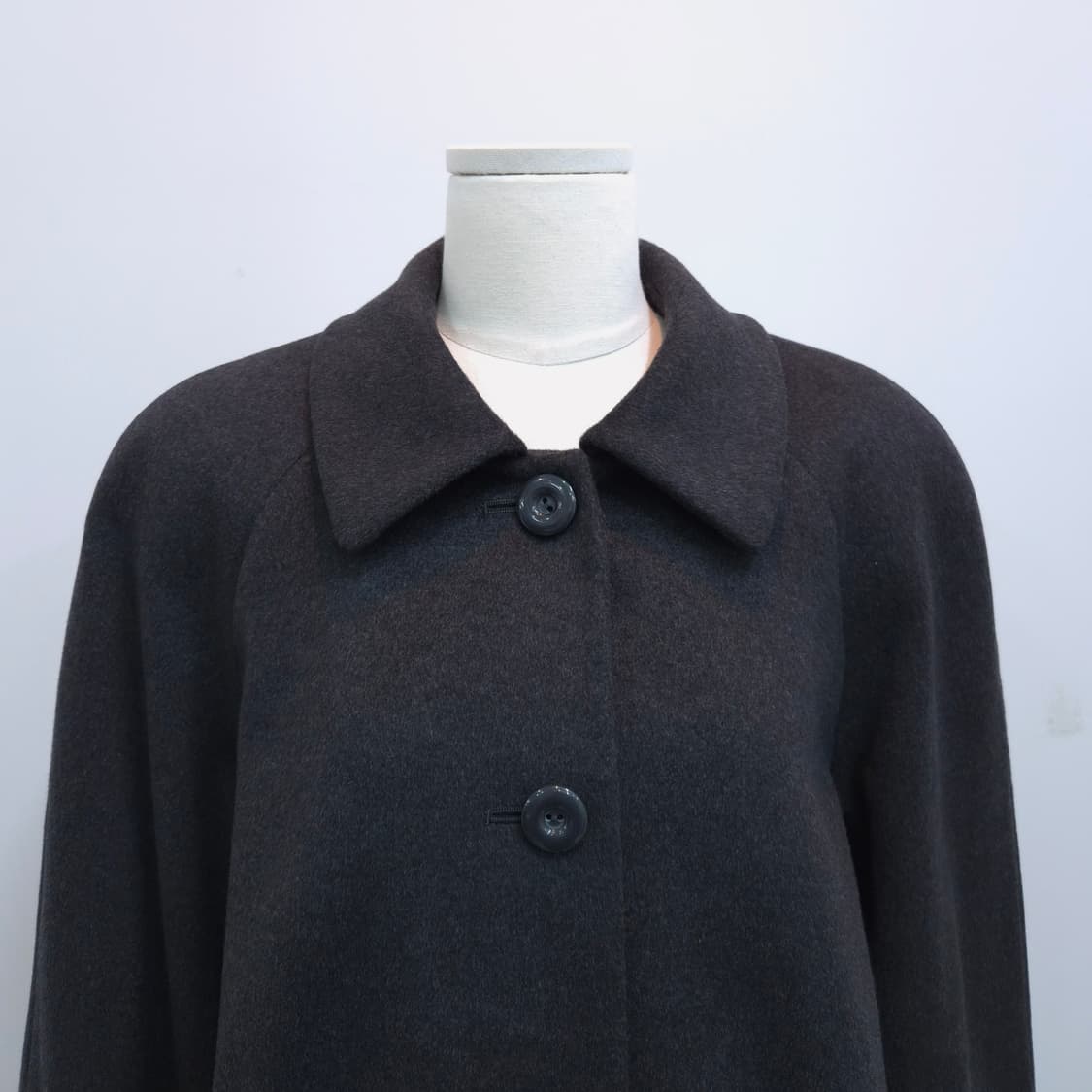 캐시미어 차콜 라글란 롱코트 상품이미지2