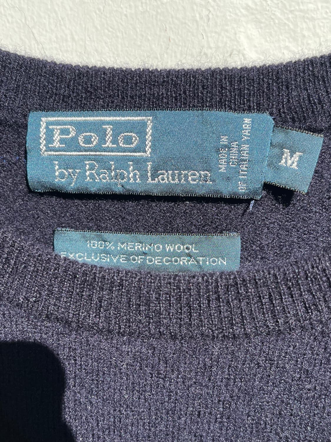 Polo by Ralph Lauren 메리노 울 네이비 니트 M 상품이미지2