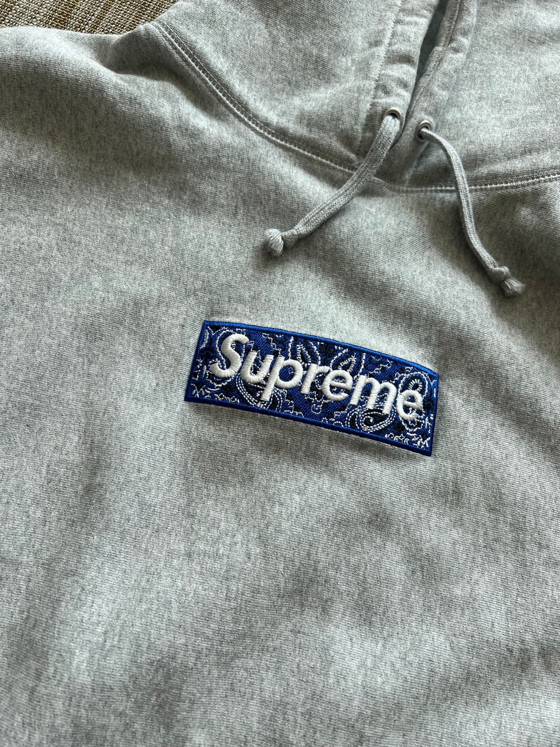 슈프림 반다나 박스로고 후드 헤더 그레이 M 상품이미지2