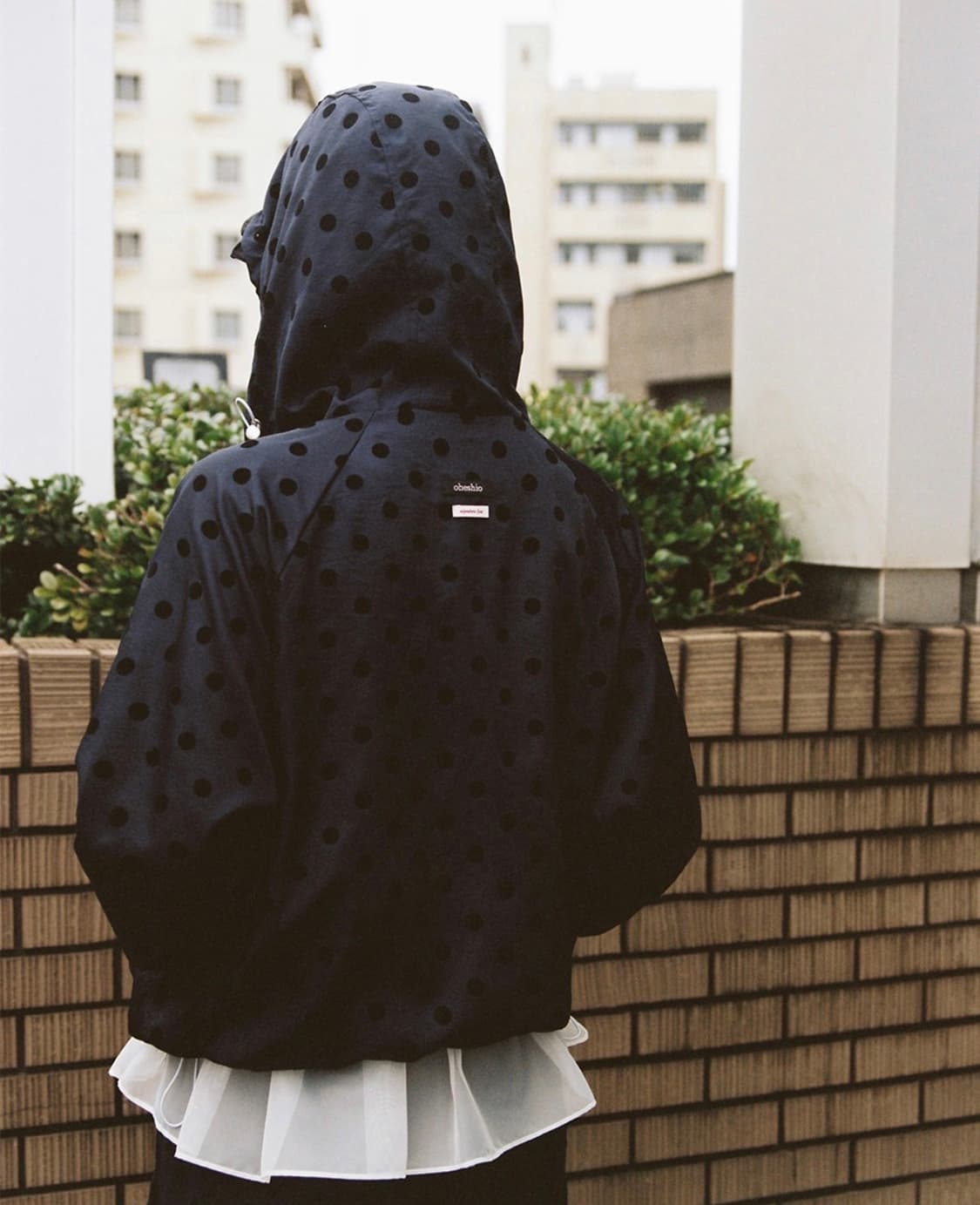 오헤시오 dot frill hooded windbreaker jumper 상품이미지3
