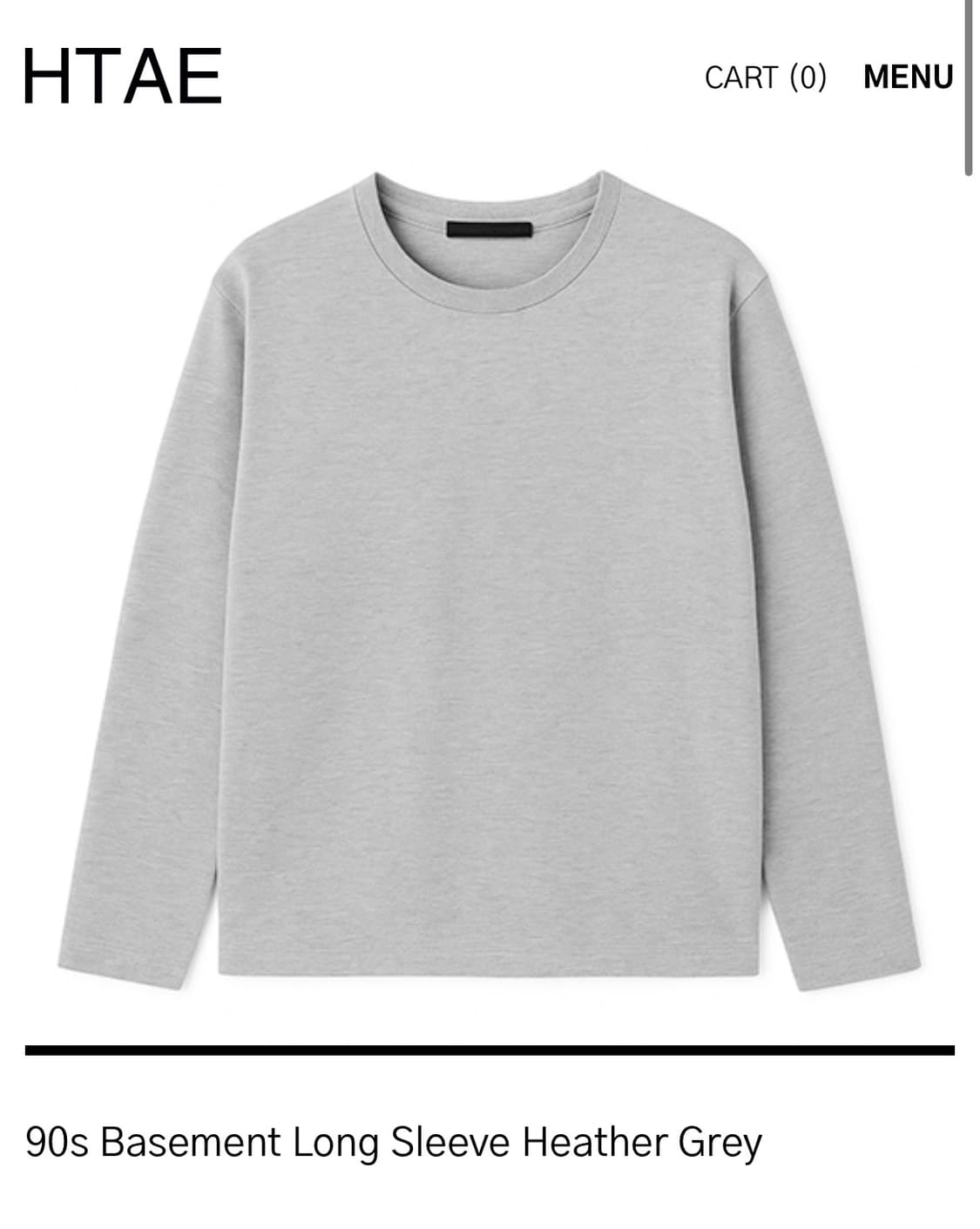 HTAE 90s Basement Long Sleeve Heather 구매 상품이미지1