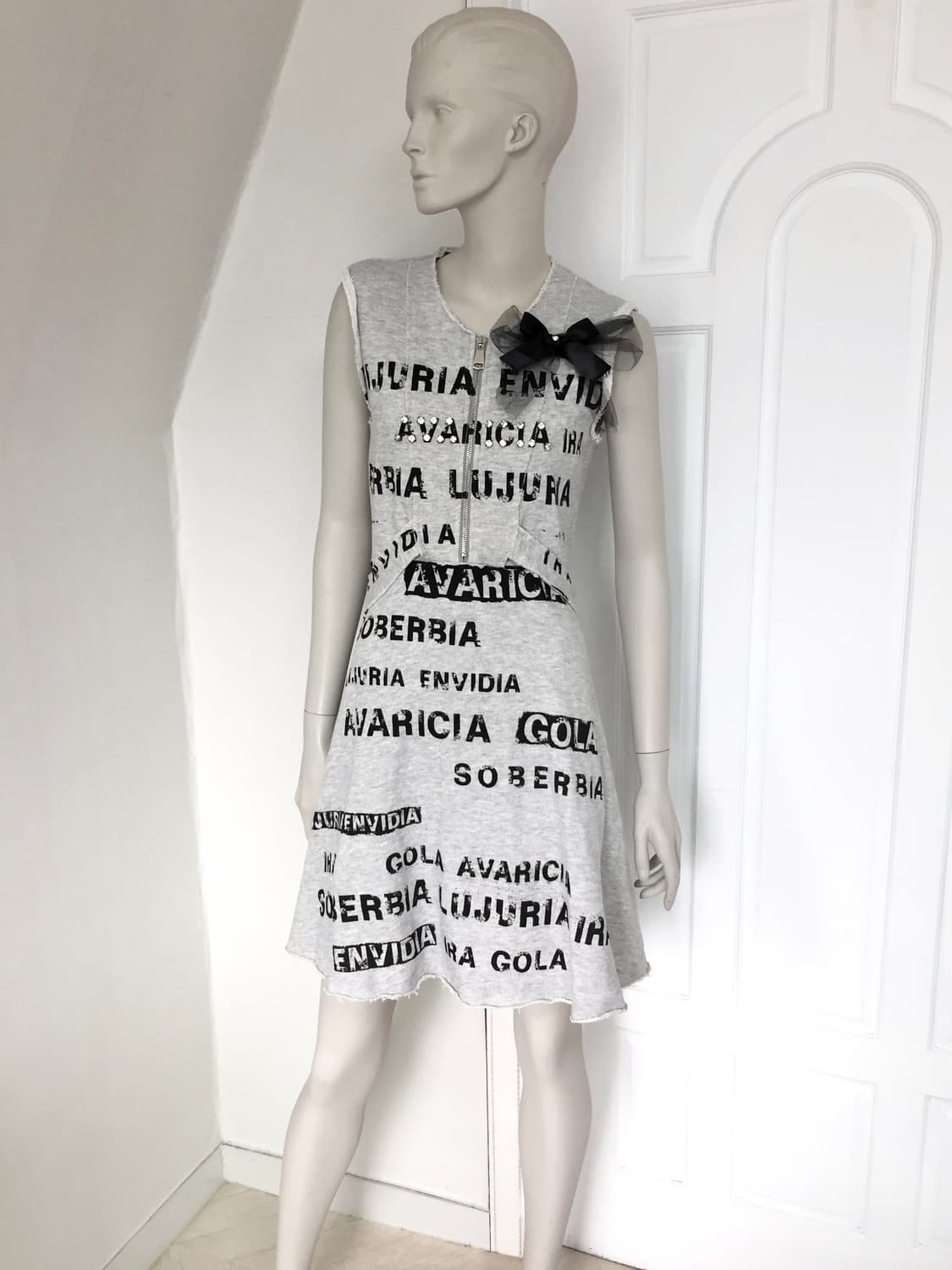 Italy Brand  Typography Grey Dress 상품이미지1