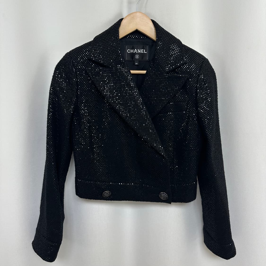  샤넬 여자 정품 모/견 자켓 샤넬버튼 검정 33(34) 44추천 상품이미지1