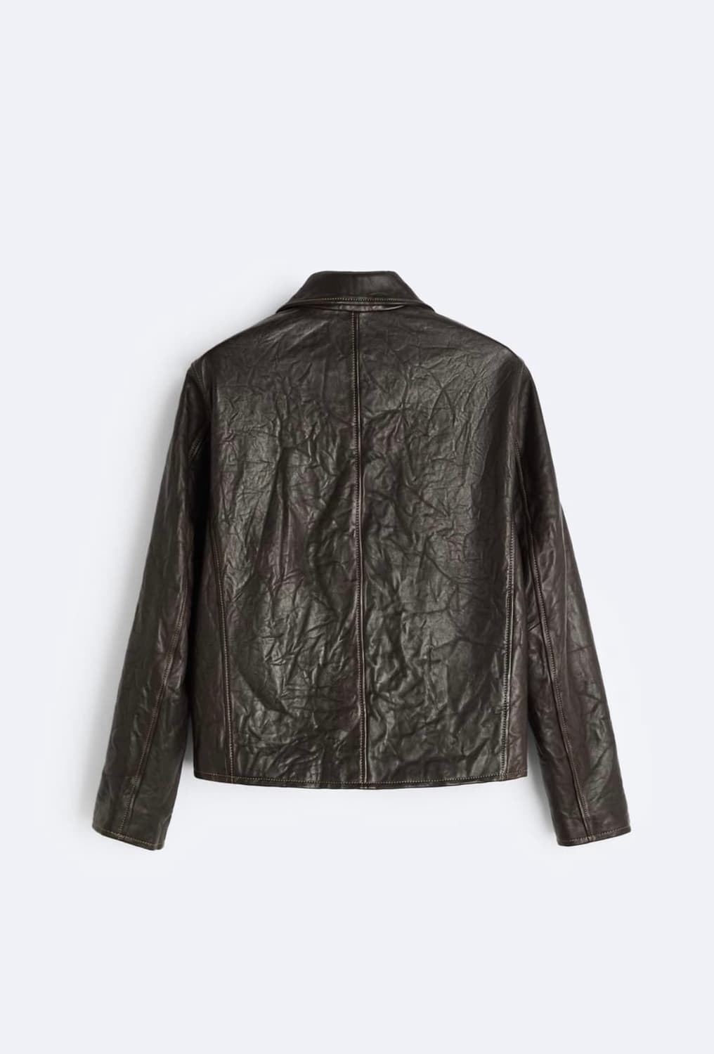 (M) 자라 오리진스 레더자켓 다크 브라운 상품이미지2