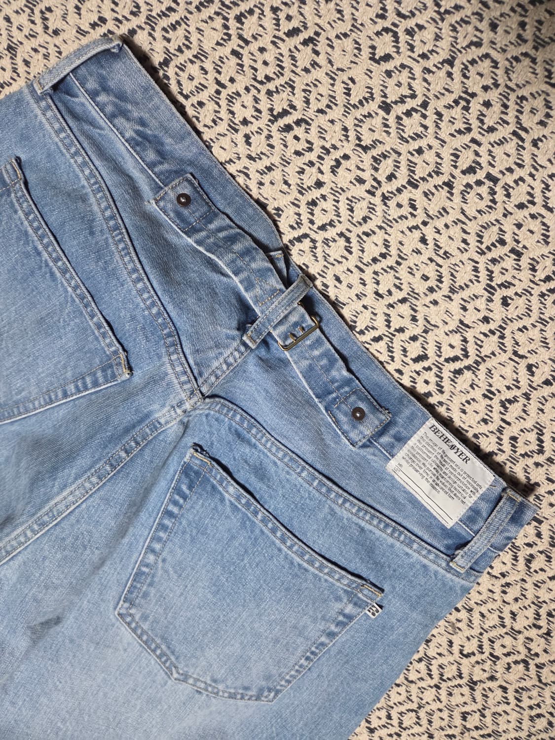 비헤비어 523L 셀비지 데님 블리치드 4 상품이미지4