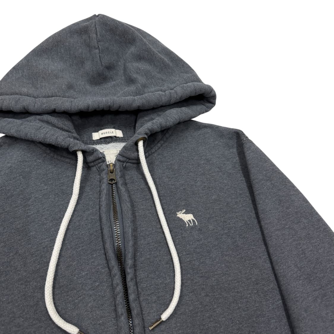 아베크롬비 빈티지 Y2K 스펠로고 후드집업 자켓 그레이 L 상품이미지2