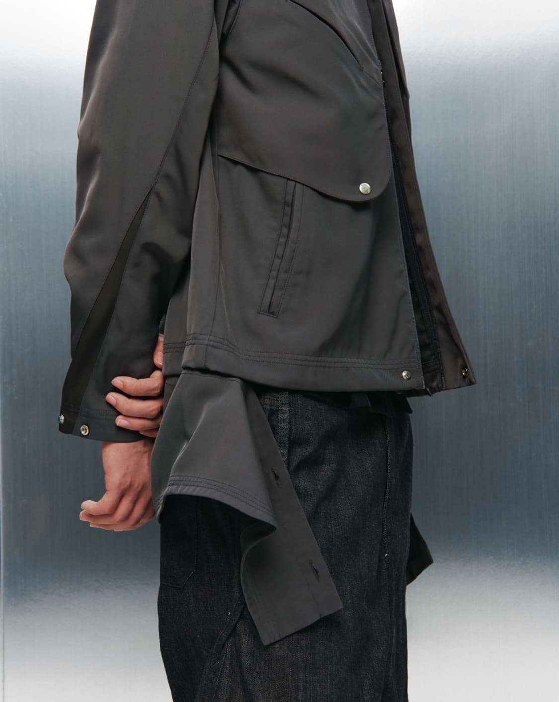 산산기어 디태처블 자켓 차콜 3사이즈 상품이미지2