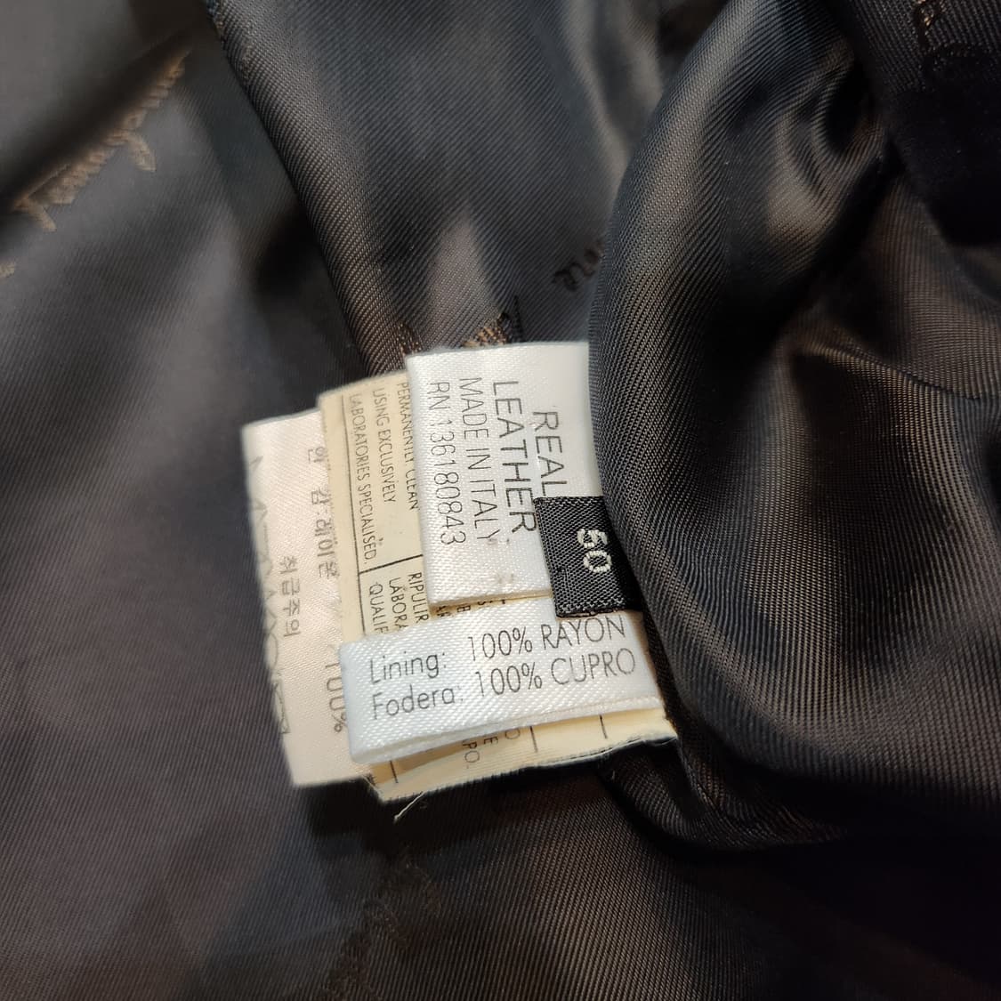 페레가모 이태리 00s 오일 양가죽 A-2 자켓 M 100 상품이미지5