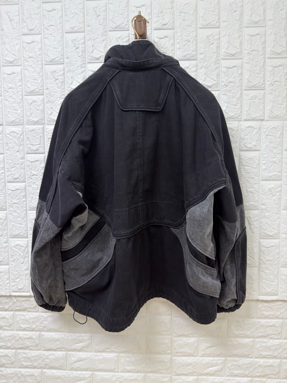 (25FW 새상품)준지 데님 컬러 블록 트랙 점퍼 상품이미지3