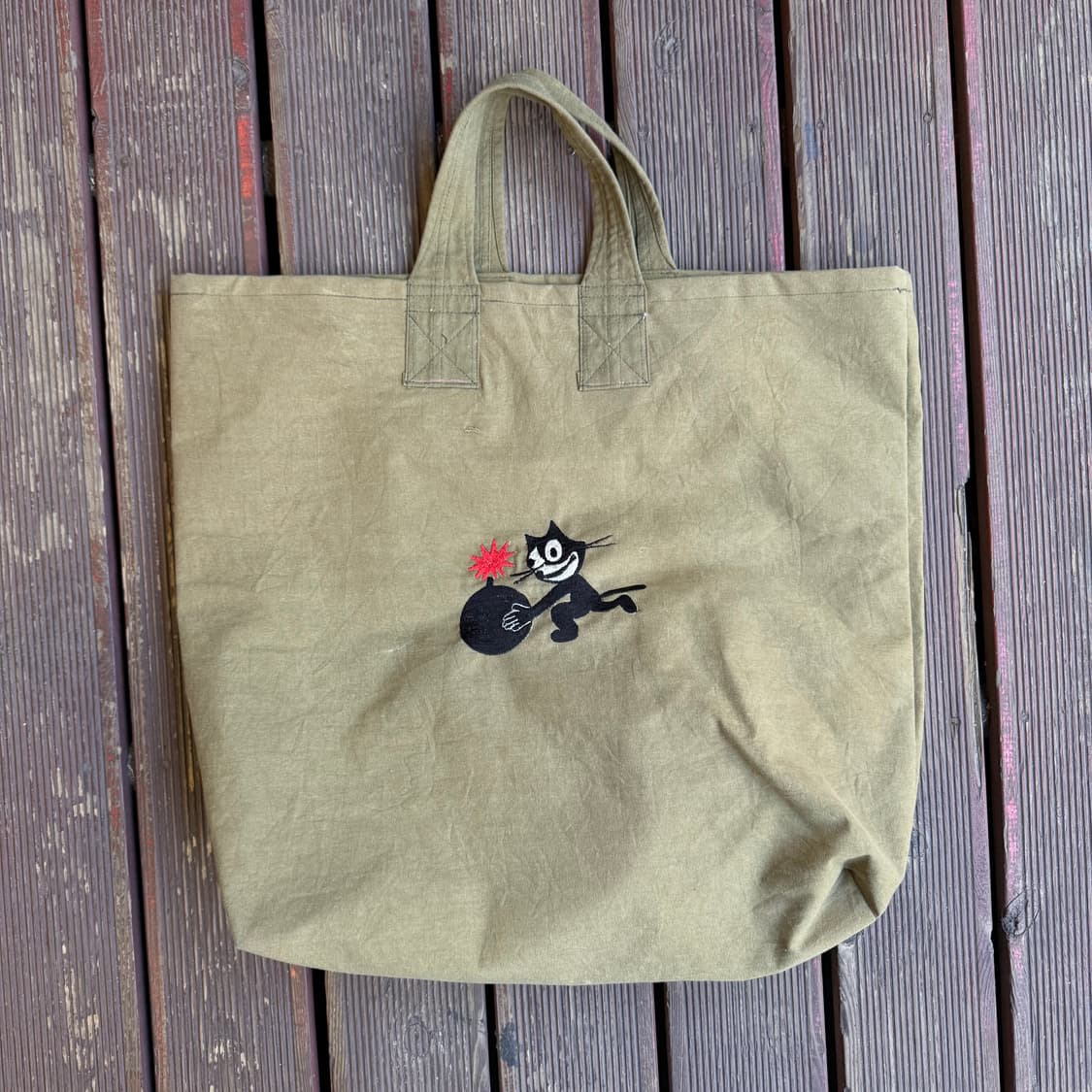 U.S.NAVY 블랙캣 토트백 카키 상품이미지3