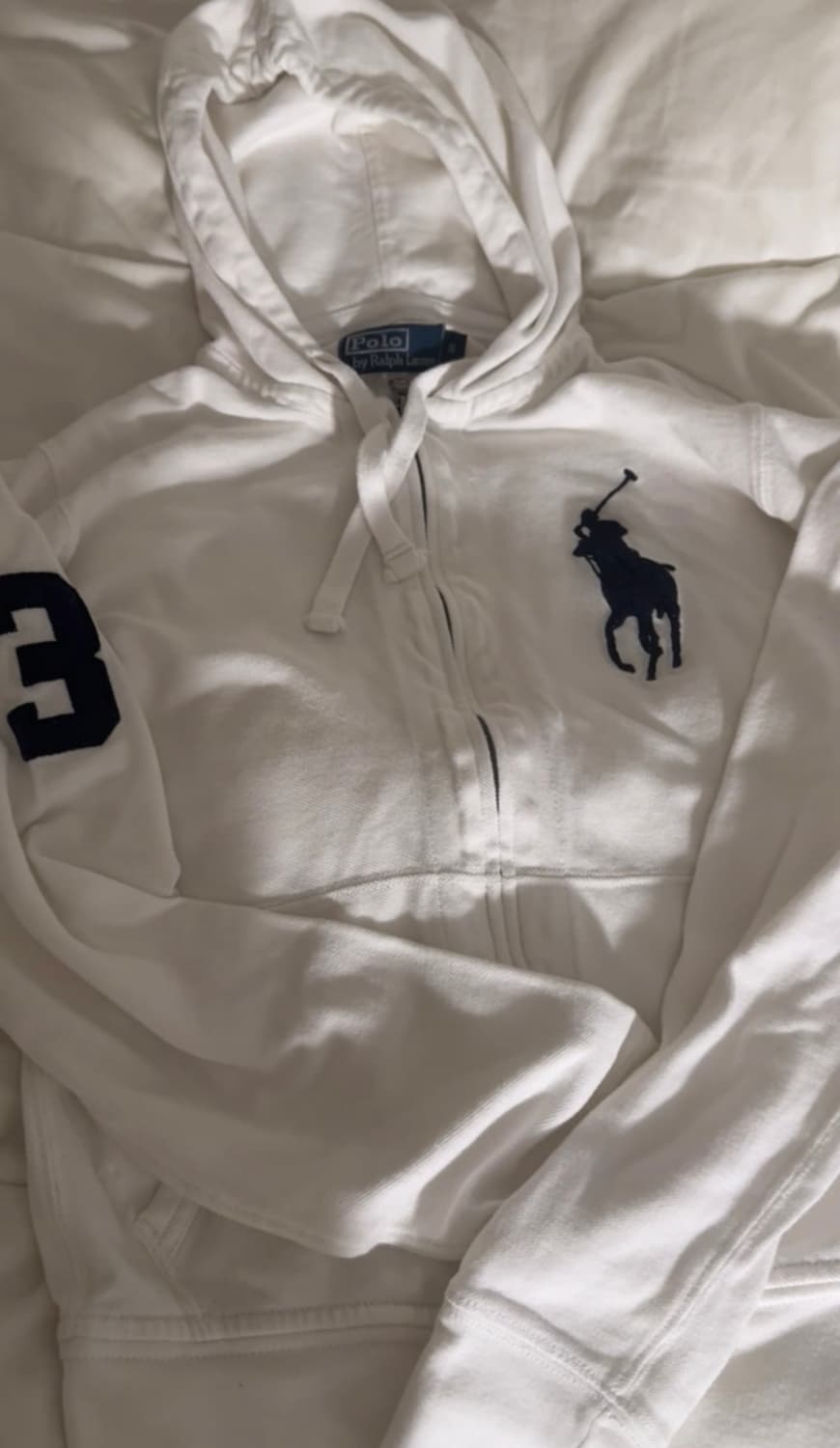 폴로 랄프로렌 빅포니 화이트 후드집업 상품이미지1