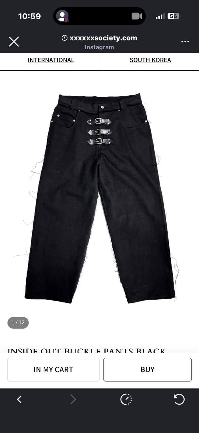 모자이크 소사이어티 버클팬츠  상품이미지1