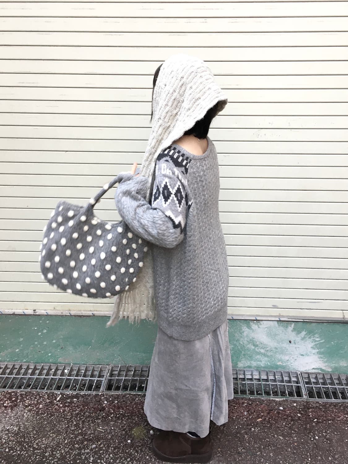 JPN Grey skirt 상품이미지3