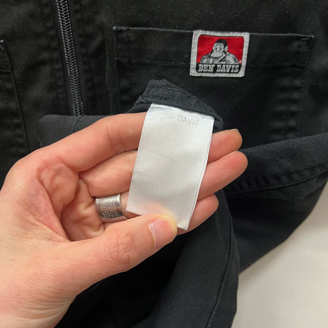 벤데이비스 화이트라벨 하프 집업 반팔 셔츠 L 상품이미지5